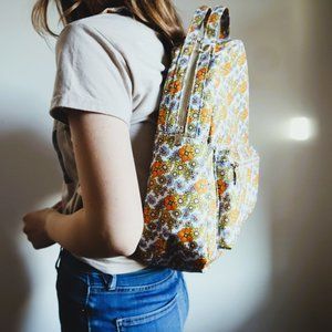 Vintage floral backpack